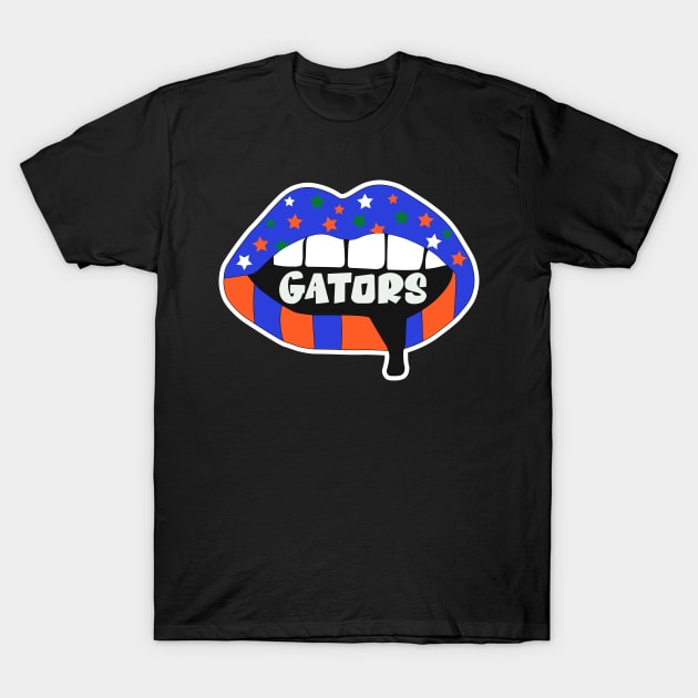 Gators Lips T-Shirt by NFDesigns